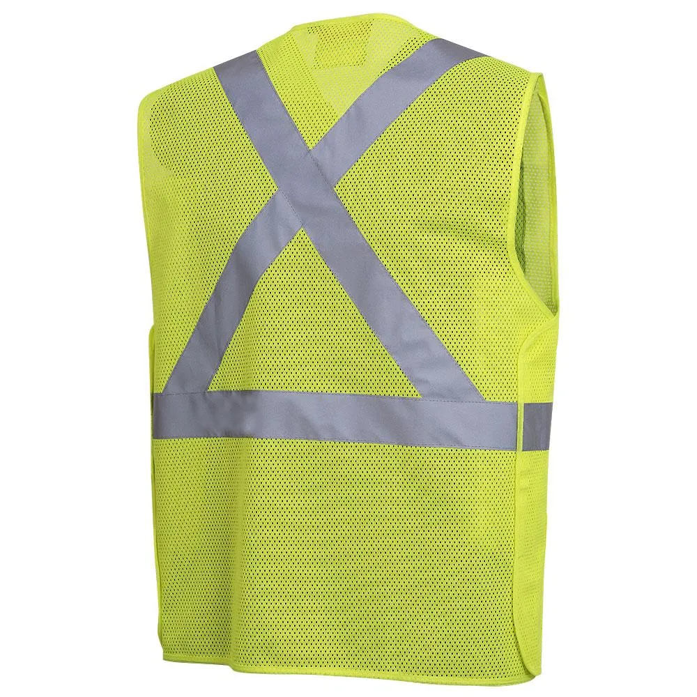 Safety Vest - Pioneer Hi-Viz Poly Vest with 2 Tape, 6923