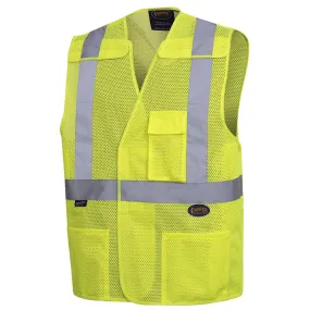 Safety Vest - Pioneer Hi-Viz Poly Vest with 2 Tape, 6923