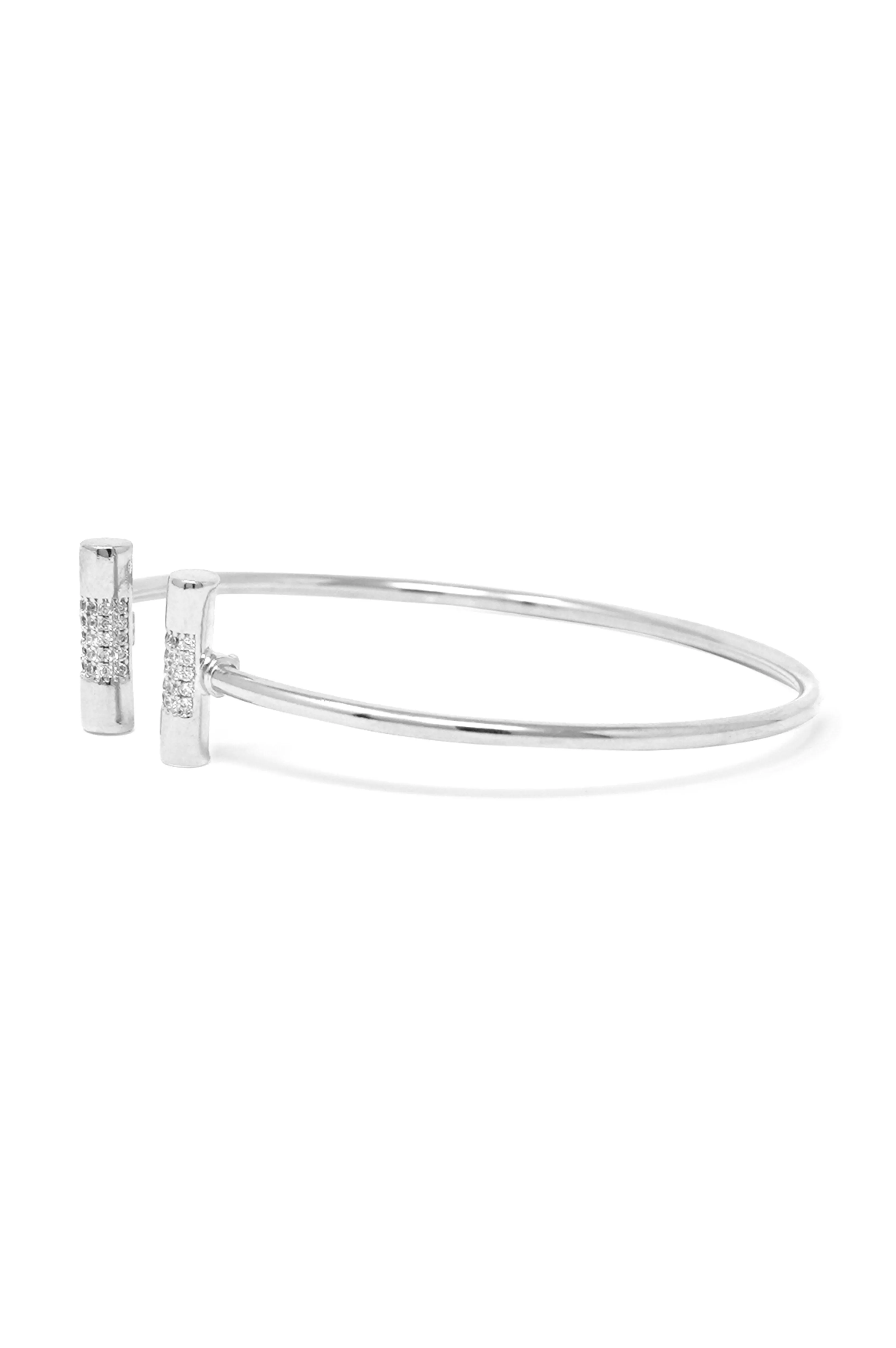 Shimmering Bar Sterling Silver Adjustable Bracelet