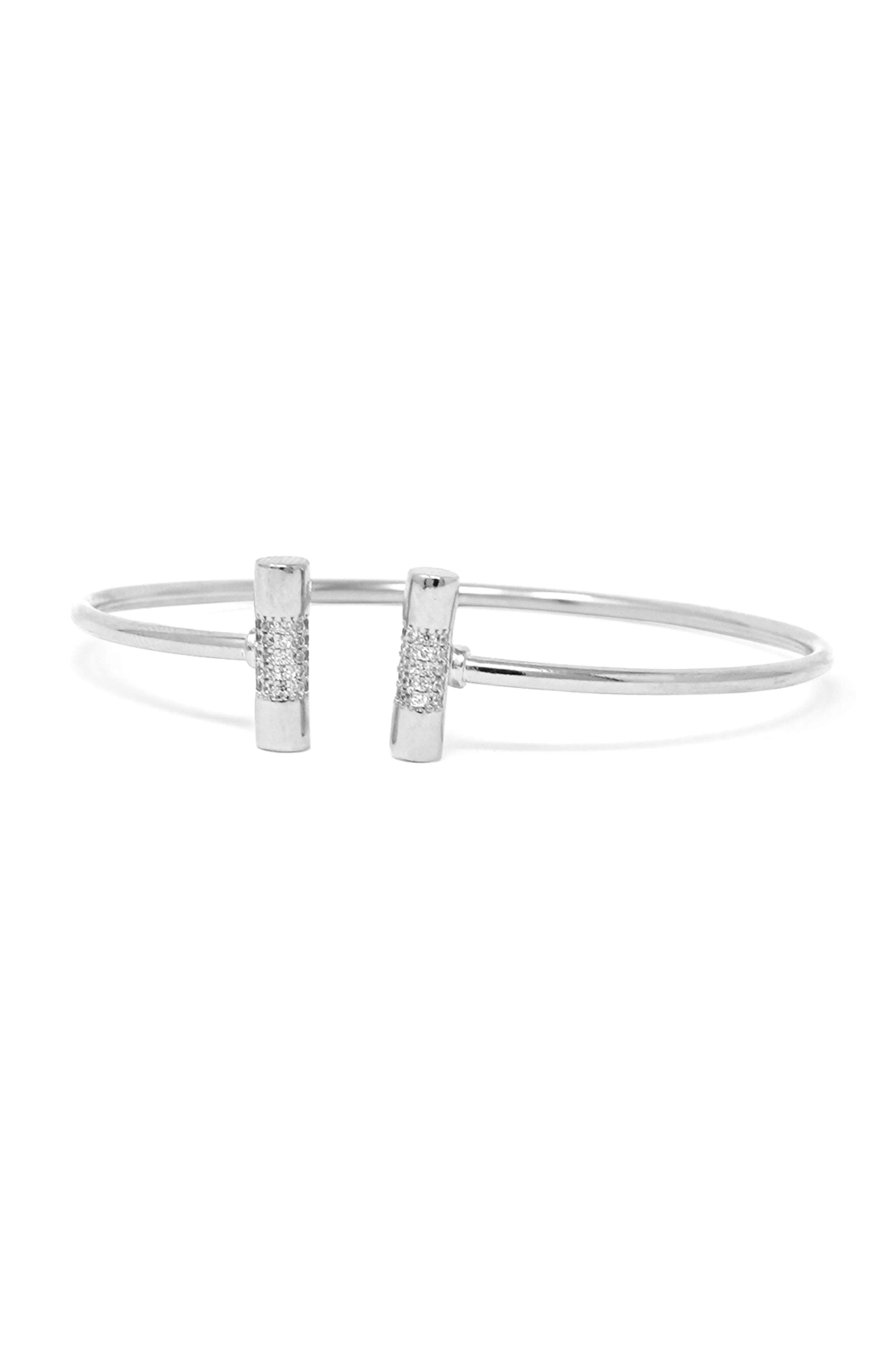 Shimmering Bar Sterling Silver Adjustable Bracelet