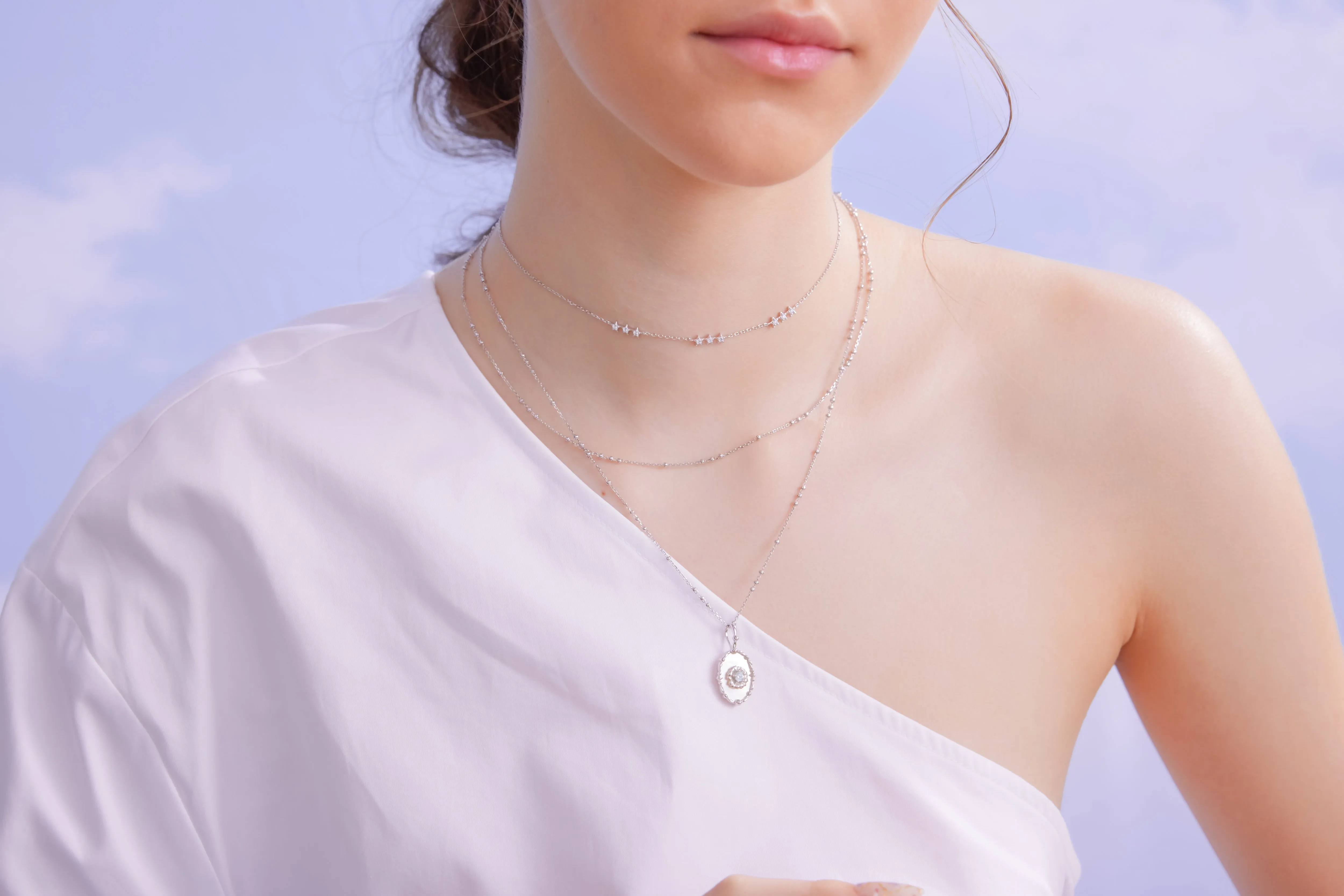 Silver Choker - Starry Night