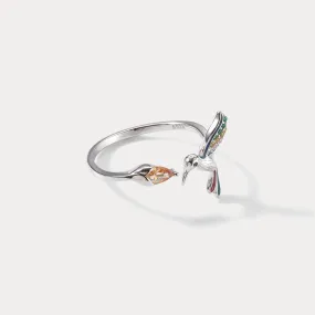 Silver Hummingbird Ring