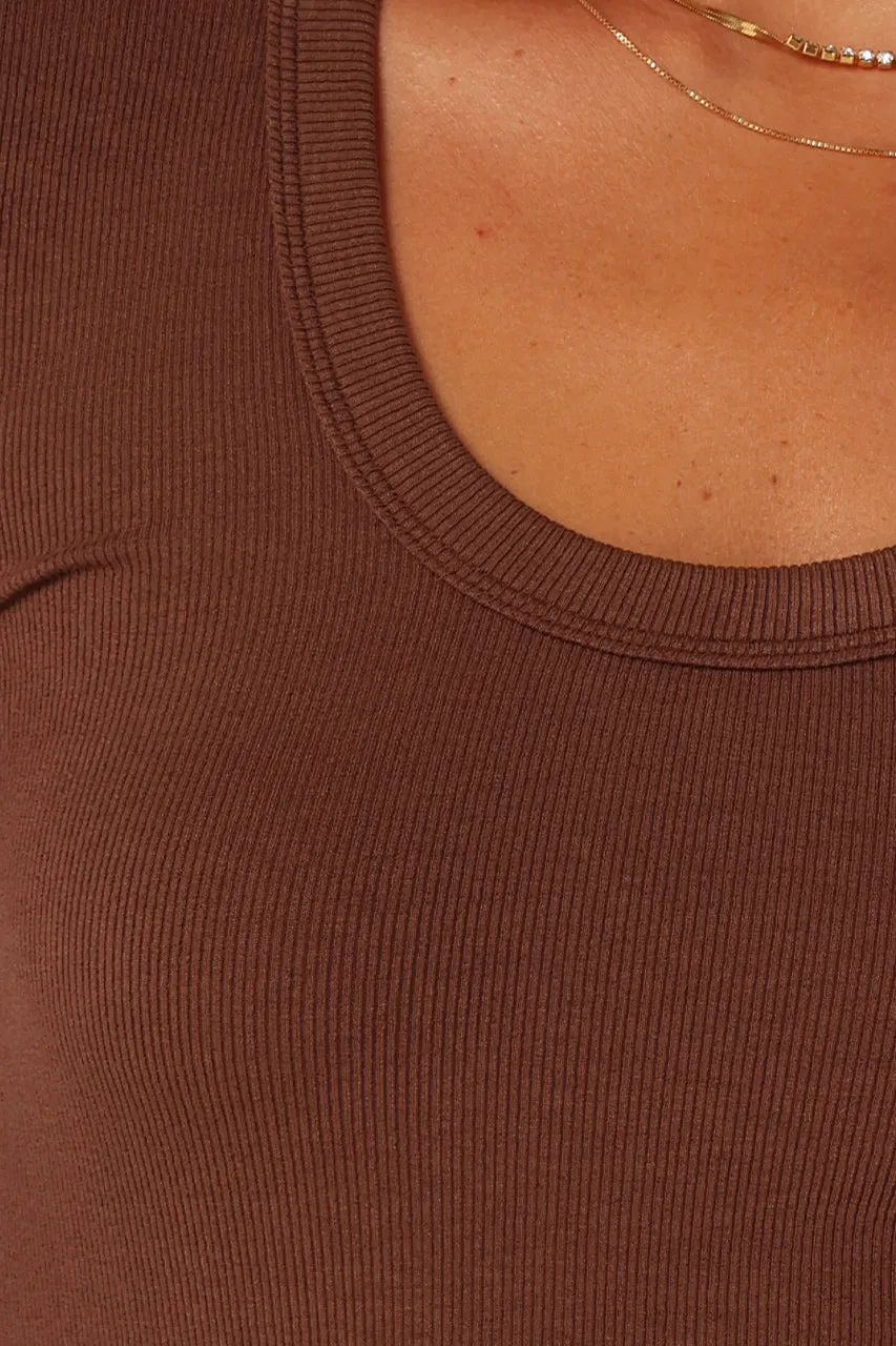 Sinclair Long Sleeve Top | Choc