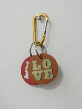 TAN LOVE KEY RING