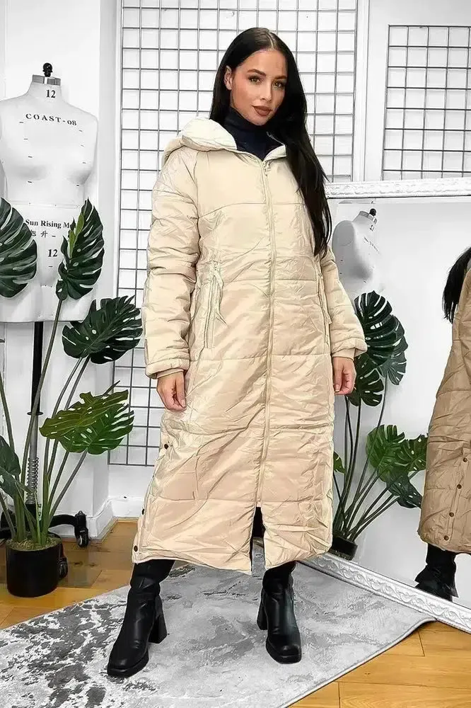 Thick Padded Maxi Parka Jacket