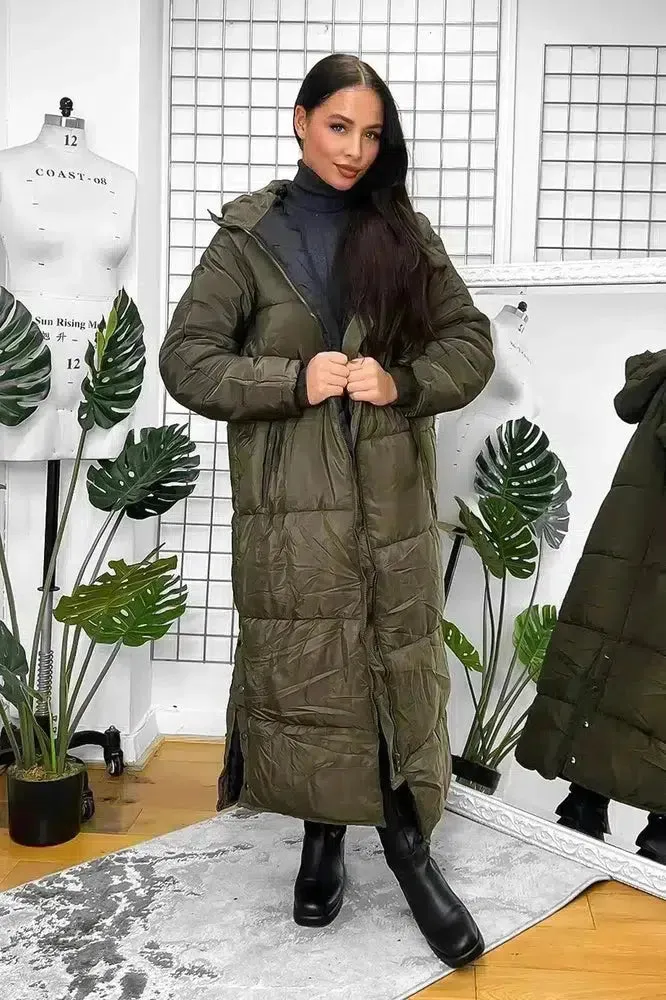 Thick Padded Maxi Parka Jacket