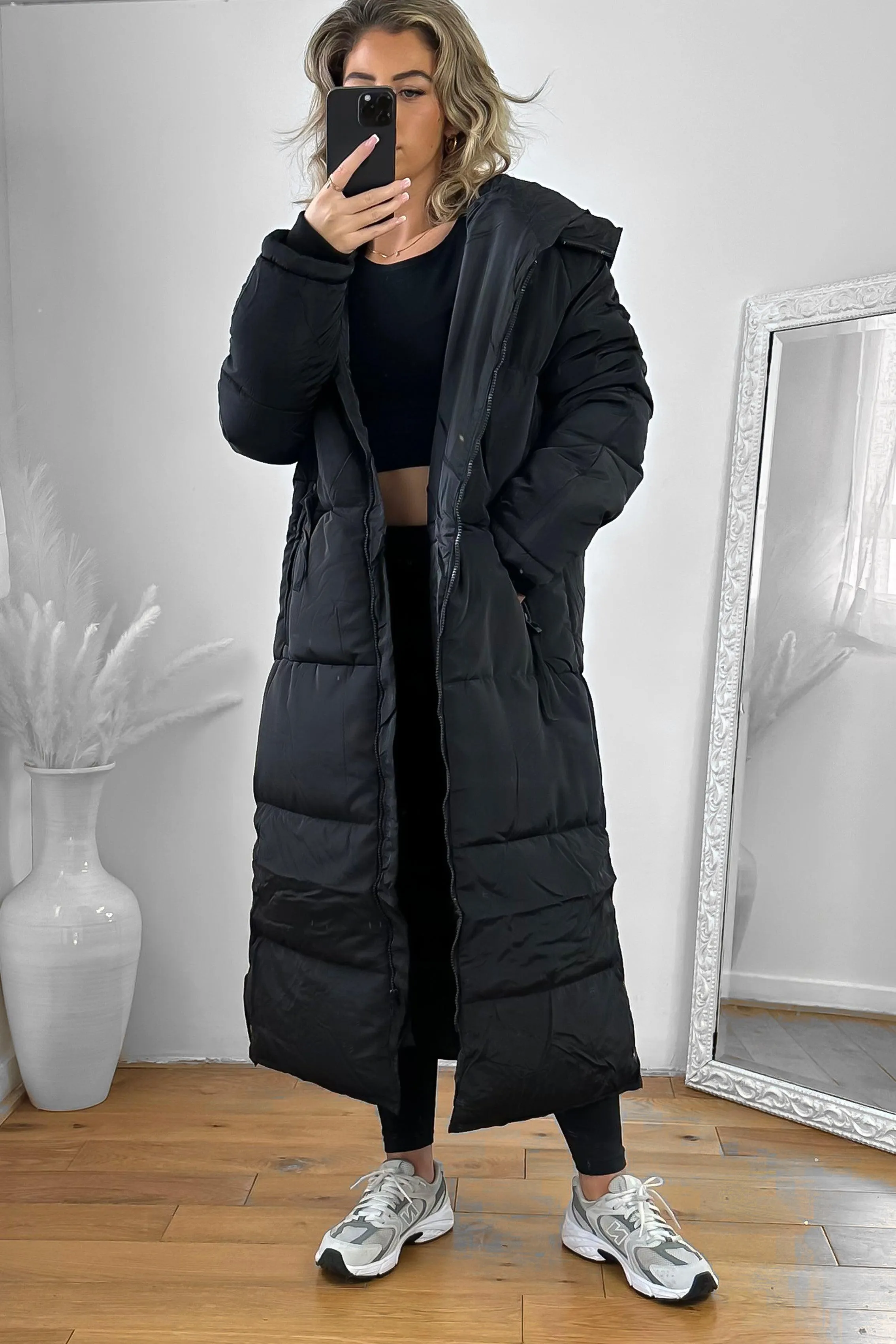 Thick Padded Maxi Parka Jacket