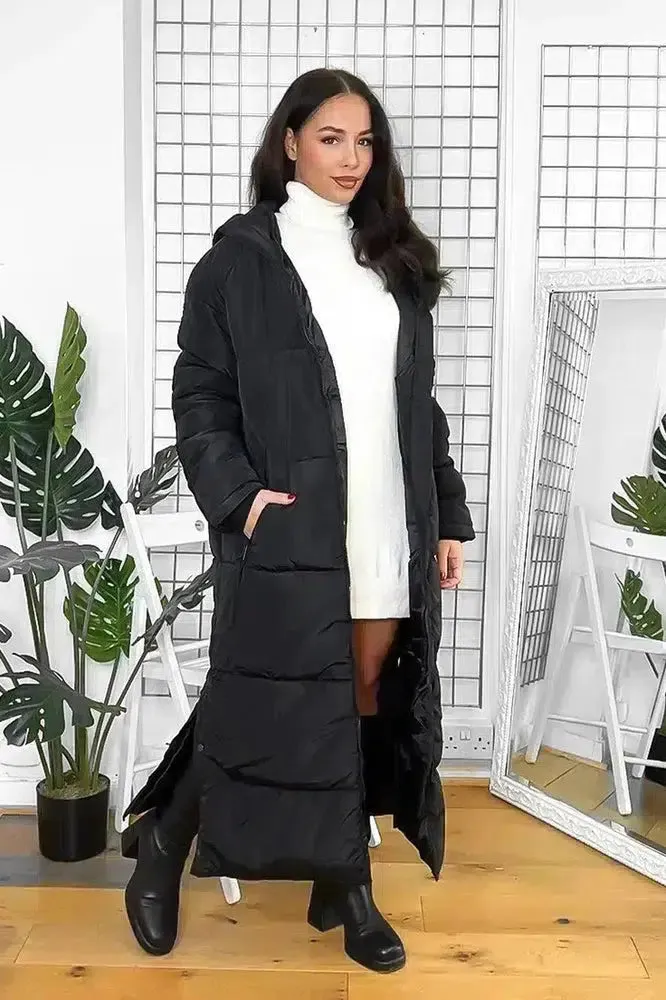 Thick Padded Maxi Parka Jacket