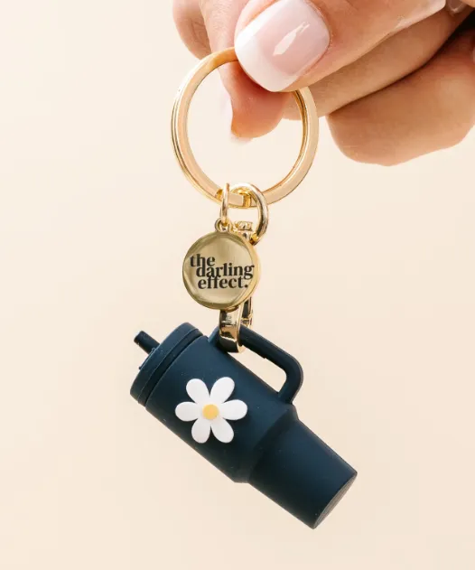 Tiny Tumbler Keychain - Navy