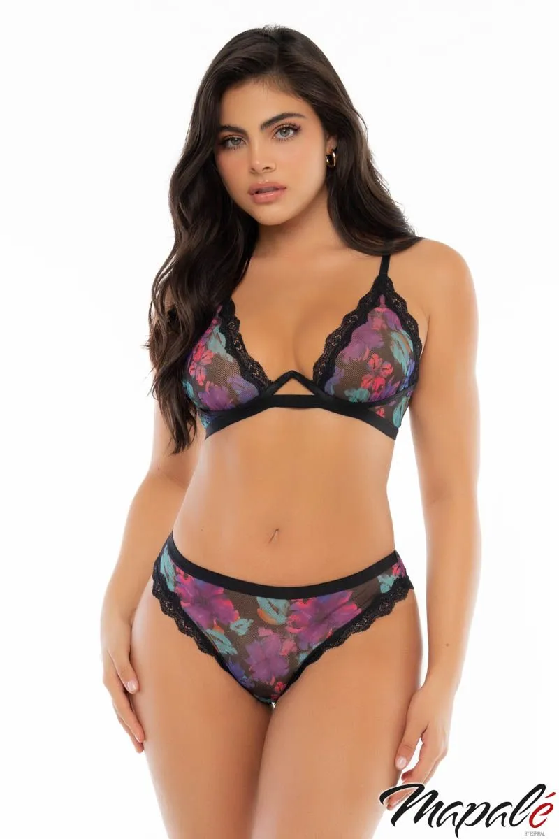 Tropical Floral Print 2Pc. Set