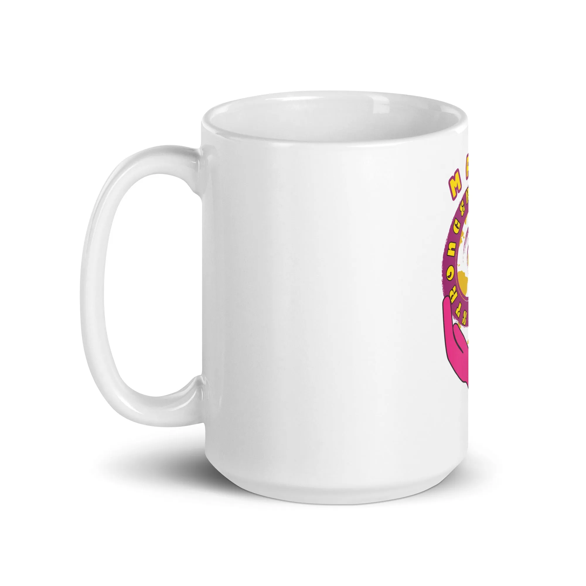 White glossy mug