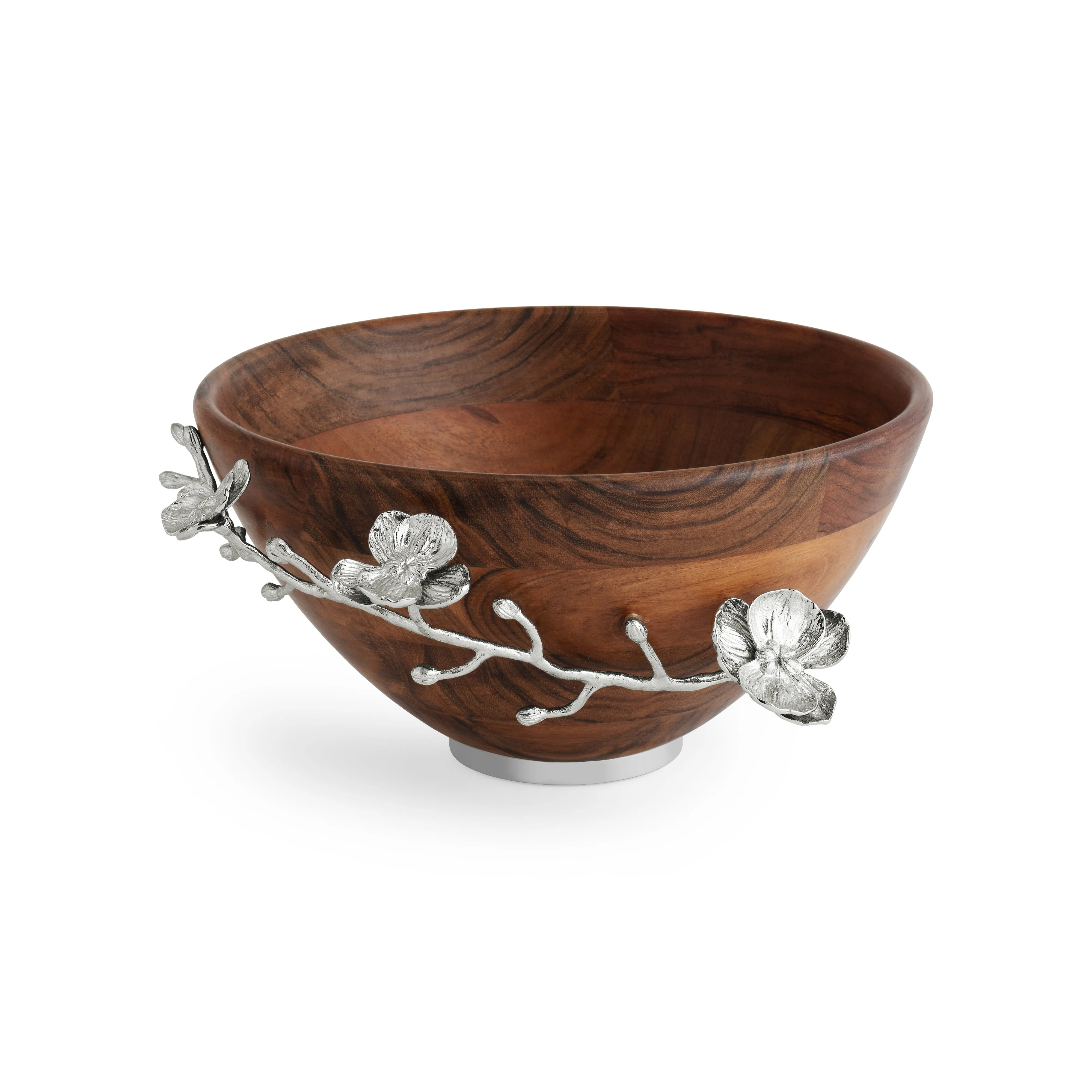 White Orchid Wood Salad Bowl