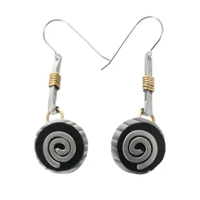 Whitney Silver Spiral Tapestry Earrings